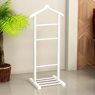 Beta Megapap wooden floor hanger in white color 48x35x120cm.