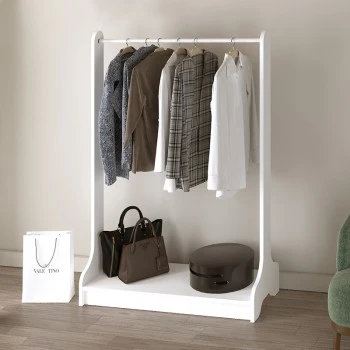 Belgum Megapap melamine entrance furniture in white color 87,3x35x128cm.