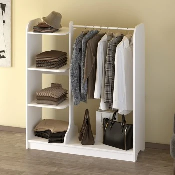 Rozesme Megapap melamine entrance furniture in white color 120x40x135cm.