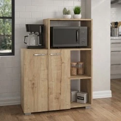 Pars Megapap melamine kitchen cabinet in sapphire oak color 90x40x123cm. Pars Megapap melamine kitchen cabinet in sapphire oak color 90x40x123cm.