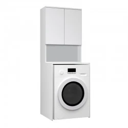 Cozen Megapap melamine washing machine furniture in white color 65x60x178cm. Cozen Megapap melamine washing machine furniture in white color 65x60x178cm.