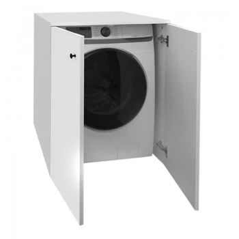 Gray Megapap melamine laundry machine cabinet in white color 70x66x90cm.