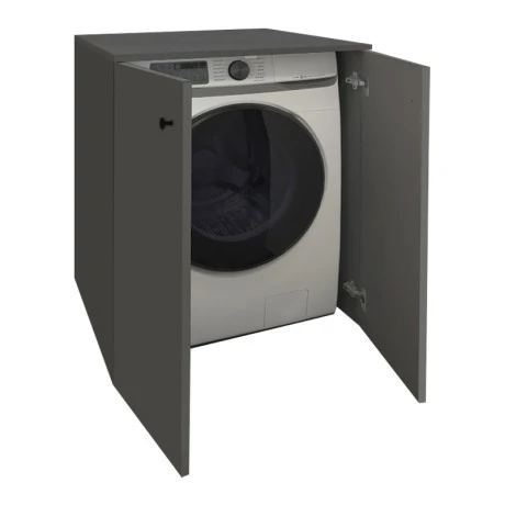 Gray Megapap melamine laundry machine cabinet in anthracite color 70x66x90cm.