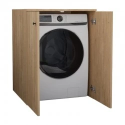 Gray Megapap melamine laundry machine cabinet in sapphire oak color 70x66x90cm.