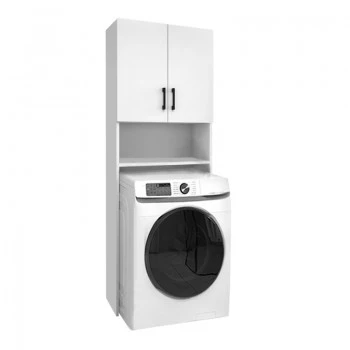 Holton Megapap melamine washing machine furniture in white color 65,5x30x180cm.