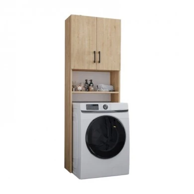 Holton Megapap melamine washing machine furniture in sapphire oak color 65,5x30x180cm.