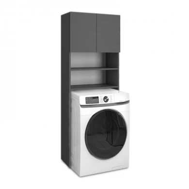 Ramsey Megapap melamine washing machine furniture in anthracite color 65x27x190,6cm.