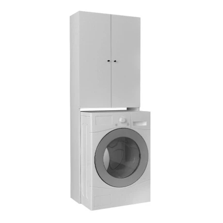 Romme Megapap melamine laundry machine cabinet in white color 65x27,1x180cm.