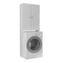 Romme Megapap melamine laundry machine cabinet in white color 65x27,1x180cm.