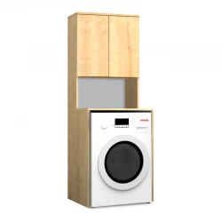 Έπιπλο πλυντηρίου Cozen Megapap χρώμα φυσικό οξιάς 65x60x178εκ. Έπιπλο πλυντηρίου Cozen Megapap χρώμα φυσικό οξιάς 65x60x178εκ.