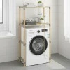 Wooden washing machine furniture in natural color 66x33x127cm.