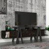 Aspero Megapap melamine TV stand in black rebab - anthracite color 160x45x50cm.