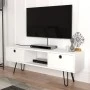 Έπιπλο τηλεόρασης Aversa Megapap χρώμα λευκό 120x29,5x43εκ.