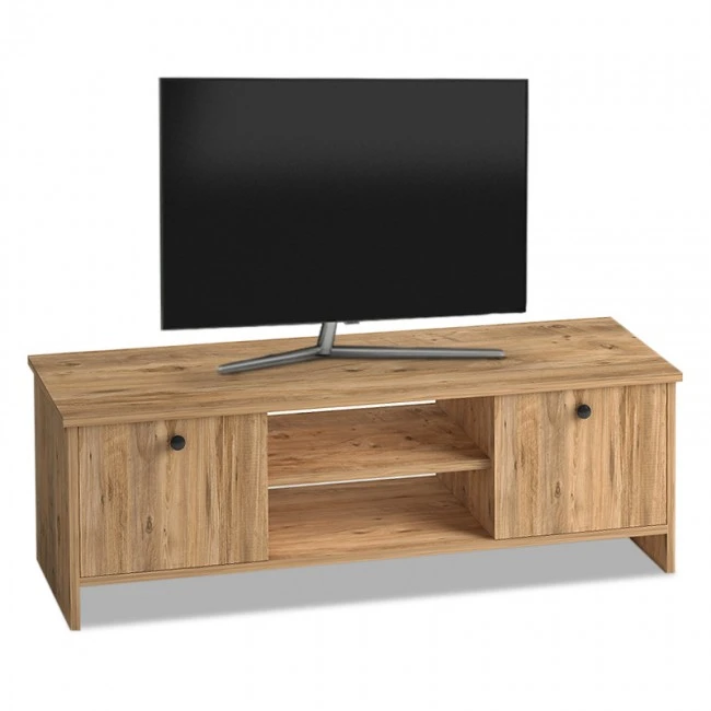 Cube Megapap melamine TV furniture in pine color 120x30x40cm.
