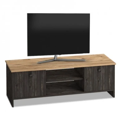 Cube Megapap melamine TV furniture in pine - industrial grey color 120x30x40cm.