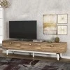 Elendra Megapap melamine TV stand in walnut color 180x29,5x43cm.