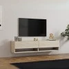 Arges Megapap melamine wall TV furniture in travertine color 140x29.6x30cm.