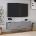 Palm Megapap melamine wall mounted tv furniture in retro grey color 120x32x30cm.