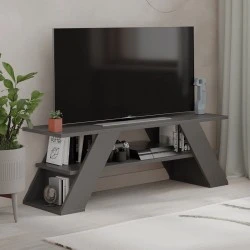 Farfalla Megapap melamine TV furniture in anthracite color 120x33,5x40cm. Farfalla Megapap melamine TV furniture in anthracite color 120x33,5x40cm.