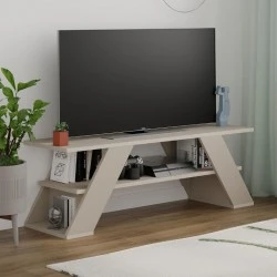 Farfalla Megapap melamine TV furniture in sandstone color 120x33,5x40cm. Farfalla Megapap melamine TV furniture in sandstone color 120x33,5x40cm.