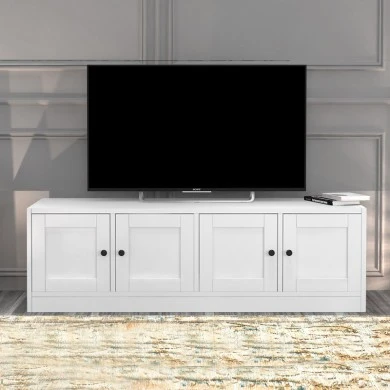 TV furniture Felix Megapap made of melamine color white 129x40x39.6cm.