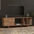 Folsom Megapap melamine tv stand in atlantic pine 140x29.9x45cm.