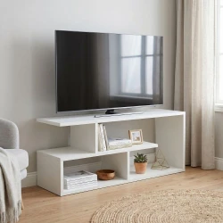 Έπιπλο τηλεόρασης Forever Megapap χρώμα λευκό 100x30x40cm.