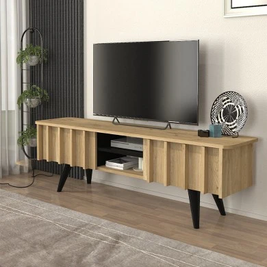 Gemma Megapap melamine tv stand in sepet oak color 150x35x46.7cm.