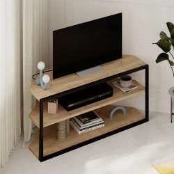 Echo Megapap corner melamine TV furniture in sapphire oak color 98x37x45cm.