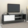 Hedda Megapap melamine TV furniture in grey - white color 160x35x50cm.