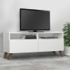 Inci Megapap melamine TV furniture in white color 120x35x50cm.