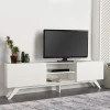 Jarvis Megapap melamine tv stand in white color 180x31,3x58cm.
