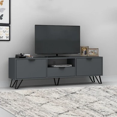 Jasmine Megapap melamine TV furniture in grey color 170x35x50cm.