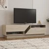 Koza Megapap melamine tv stand in travertine color 160x40x45cm.