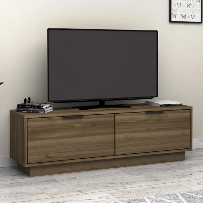 Lisa Megapap melamine TV furniture in walnut color 140x35x43cm.
