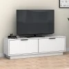 Lisa Megapap melamine TV furniture in white color 140x35x43cm.