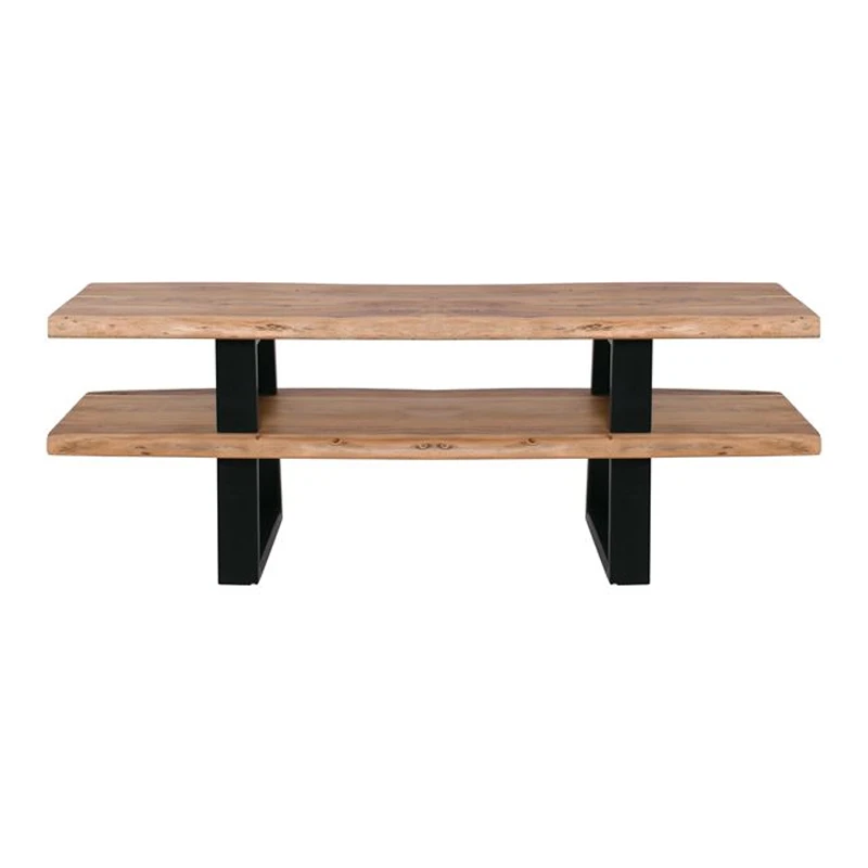 LIZARD TV Board 140x40x50 Acacia Natural Finish (Black Paint)