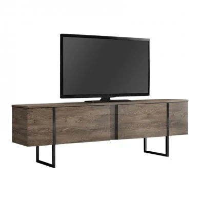 Luxe Megapap melamine TV furniture in walnut color 180x30x50cm.