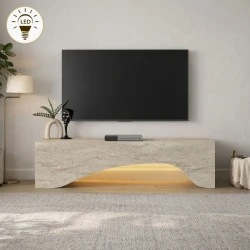 Έπιπλο τηλεόρασης Mara Megapap με LED χρώμα travertine 150x31,4x40εκ. Έπιπλο τηλεόρασης Mara Megapap με LED χρώμα travertine 150x31,4x40εκ.