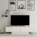 Έπιπλο τηλεόρασης Matera Megapap χρώμα λευκό 150x31,5x41,6εκ.
