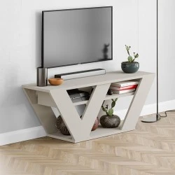Pipralla Megapap melamine TV stand in sandstone color 110x30x40cm.