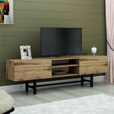 Setia Megapap  melamine TV stand in oak color 150x30x45cm.