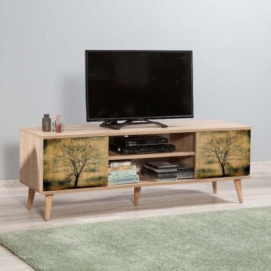 Soho Megapap melamine TV furniture in sonoma color 140x40x50cm.