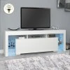 Stilo Megapap melamine TV furniture in white color 150x37x52cm.