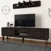 Taragona Megapap melamine TV stand in black rebab color 180x29,5x55cm.