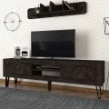 Taragona Megapap melamine TV stand in black rebab color 180x29,5x55cm.
