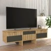Venita Megapap melamine TV stand in sapphire - anthracite color 150x35x45,3cm.