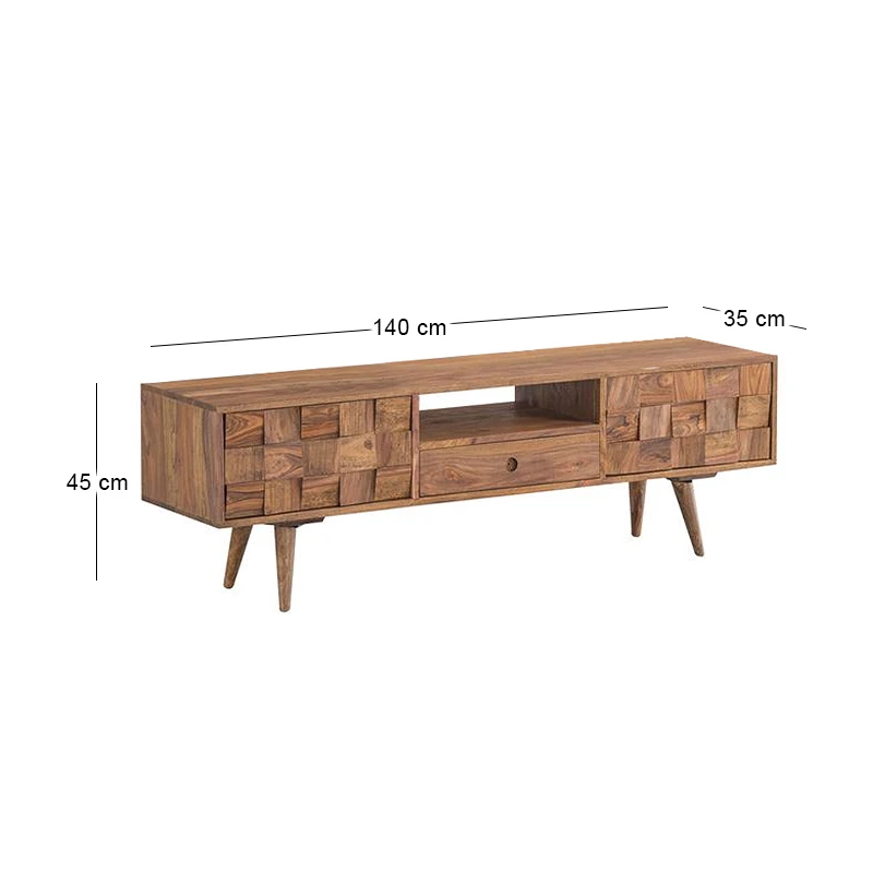 TEKA TV Board 140x35x45 Acacia Natural Finish