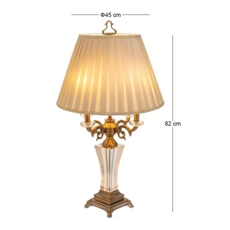 DECO TABLE LAMP 45Χ82CM WITH FOLD SHADE AND 4 LAMPS