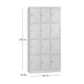 12-LOCKER Metal 90x40x185 White
